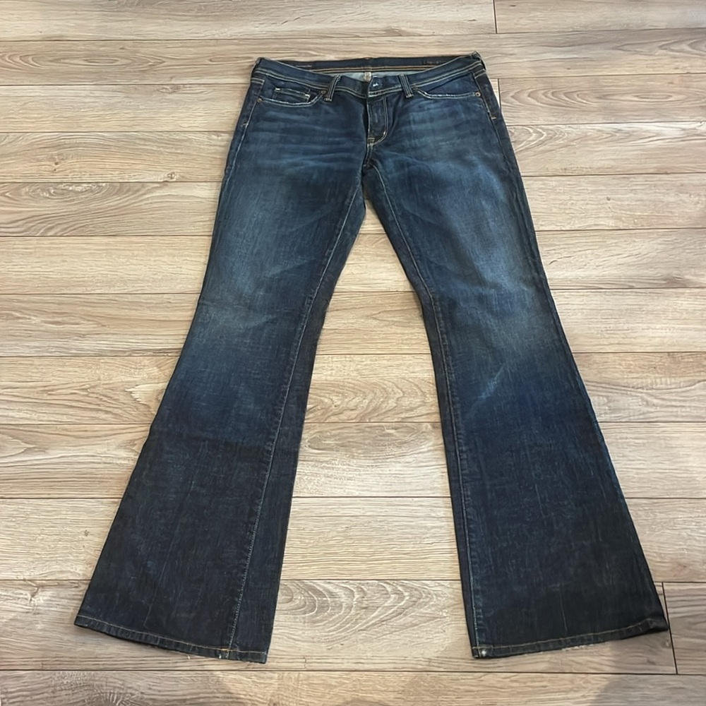Citizen of Humanity Vintage Y2K Naomi Low Waist Flair Distressed Made in USA